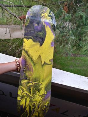 Andromeda - Dirty Poured Skateboard