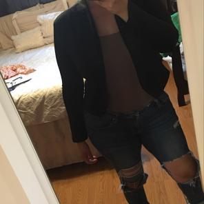 Cute Crop Black Blazer