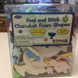 HANUKKAH PEEL & STICK FOAM SHAPES 400 pc