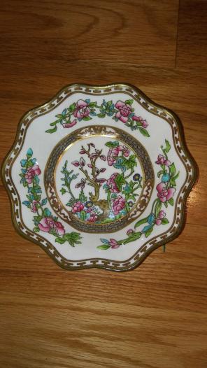 Coalport multi colored tree bowl
