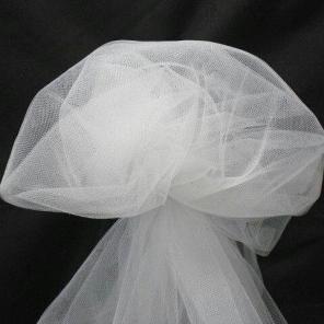 5 YARDS OF WHITE FABRIC TULLE 54" WIDE