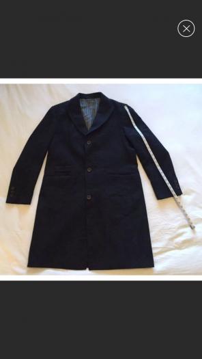 100% Virgin Wool Peacoat Dark Gray