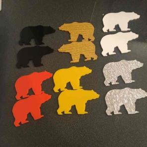 Acrylic polar bears