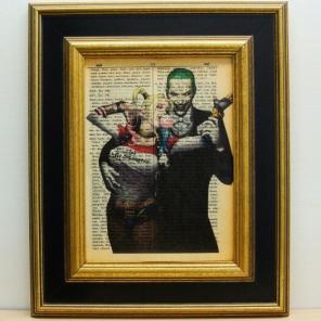 Joker harley print vintage dictionary