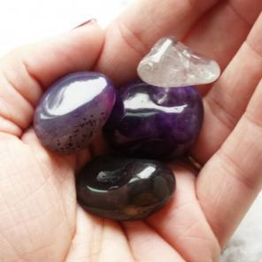 Dyed & Clear Quartz Crystal Bundle