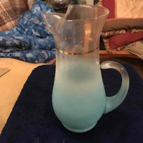 Vintage blendo turquoise pitcher