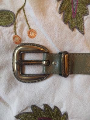 Olive Green + Gold Medalion Belt