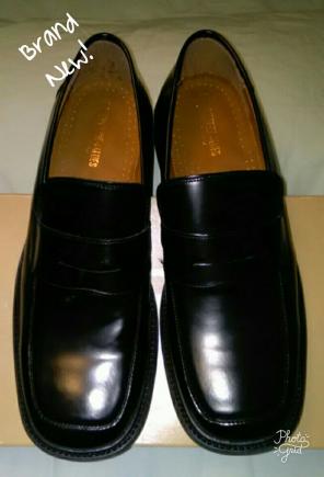 Men's Black Leather Shoe Size 12
