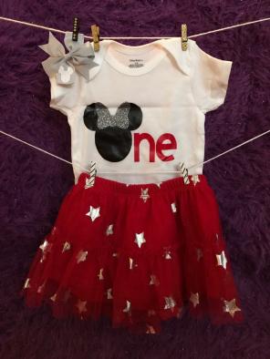 Minnie Mouse 1st Birthday Outfit
