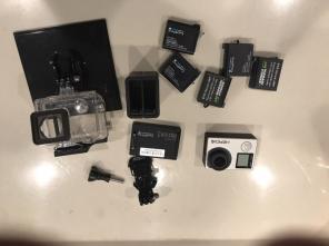 GoPro Hero 4 Black W/ Screen And 6 Batt.