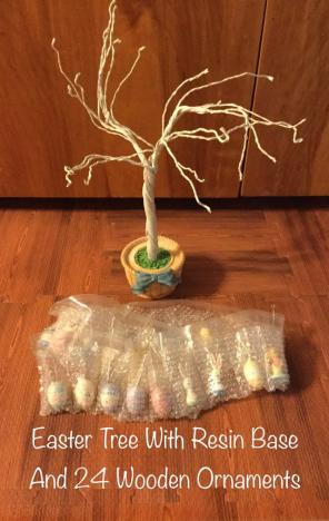 Easter Tree W/ Resin Base & 24 Ornaments