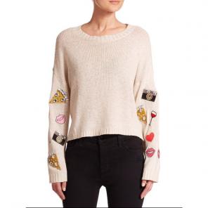 Wildfox Emoji Embellished Sweater