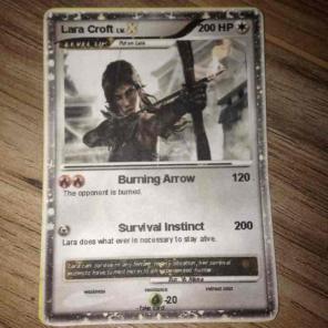 Lara Croft tomb raider Pokémon card