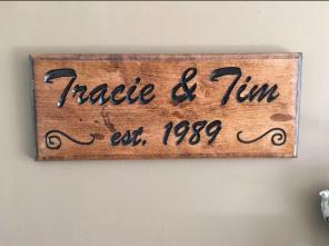 Personalized Engraved Sign Wedding Gift