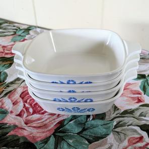 Vtg CorningWare Cornflower Petite Pans
