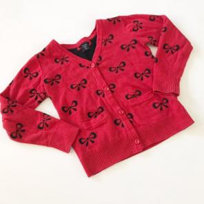Baby Gap Red Cardigan W/bows