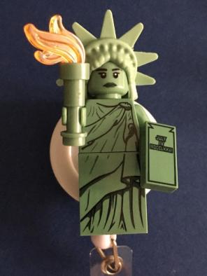 Lady Liberty Lego ID Badge Holder Nurse