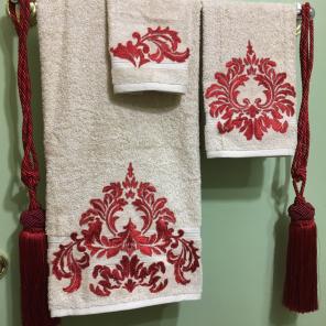 Bathroom Decor Towel Set Handmade