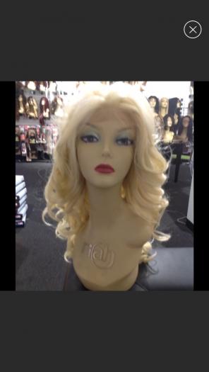 Wig 613 Platinum Blonde Human Blende Wig