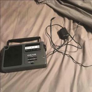 Craig am and fm radio with cord