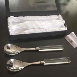 New Oleg Cassini Susie Salad Server Set