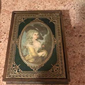 Vintage Victorian wooden trinket box
