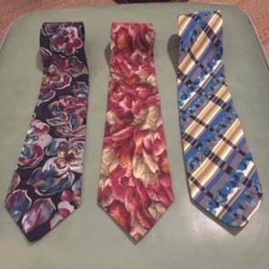 Bundle of unique/vintage floral neckties