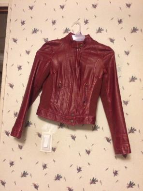 Red Leather jacket Sz XS