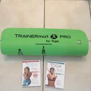 2 YOGA DVDS SND A TRAINERmat PRO