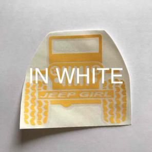 White Jeep Girl Decal