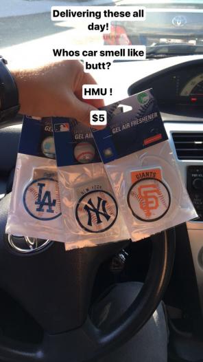 LA DODGERS NY SF GEL AIR FRESHENER