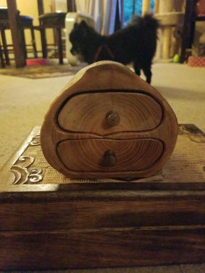 Hand carved wooden keepsake