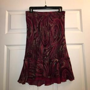 The Limited- 100% Silk Multi-Tier Skirt