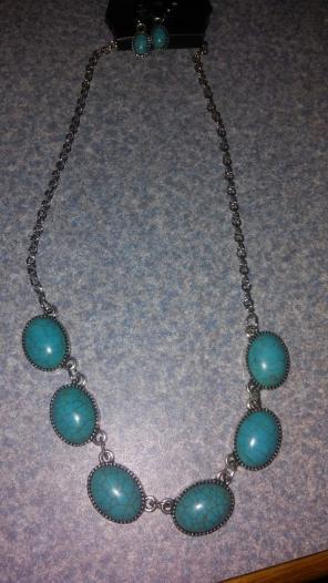 2 necklaces and 2 earrings