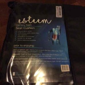 Esteem memory foam seat cushion