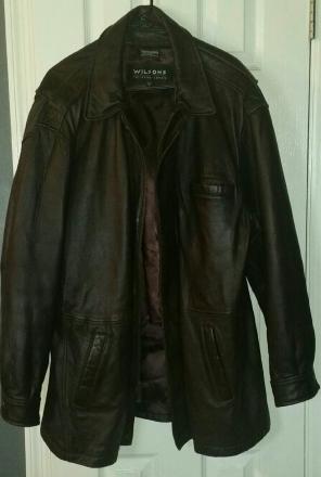 Men leather coat (dark chocolate)