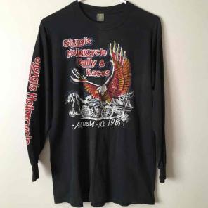 Vtg 1986 Sturgis Long Sleeve Graphic Tee