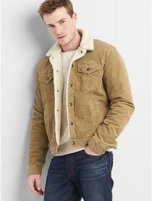 Men Sherpa Corduroy Jacket