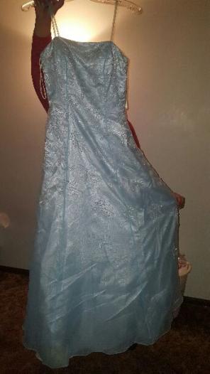 Sky blue prom dress