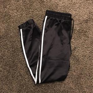Black Satin Joggers