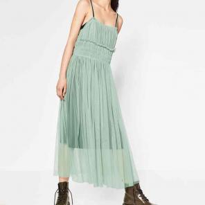 NWT ZARA Gathered Tulle Dress small