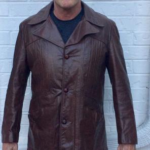 Men's Leather Jacket - Size 42