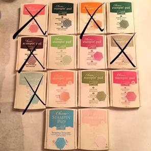 Stampin Up Lot Of 9 Ink Pads