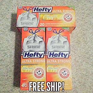 100 Hefty Scented Drawstring Trash Bags