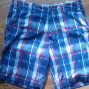 Navy blue/plaid Hollister shorts