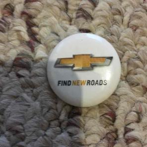 Chevrolet "Find New Roads" Button, pin