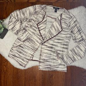 Style & Co Purple Cream Tweed Jacket