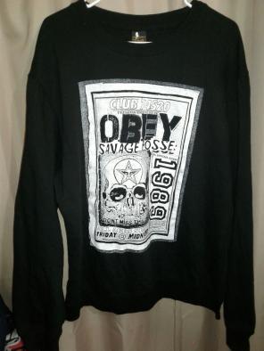 Obey crewneck sweater size large men