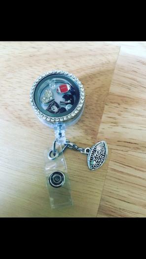 Raiders Floating Charm Locket Id Badge