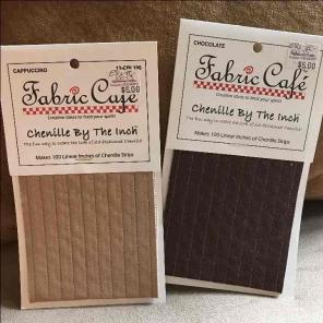 Chenille by the inch set of 2 brown